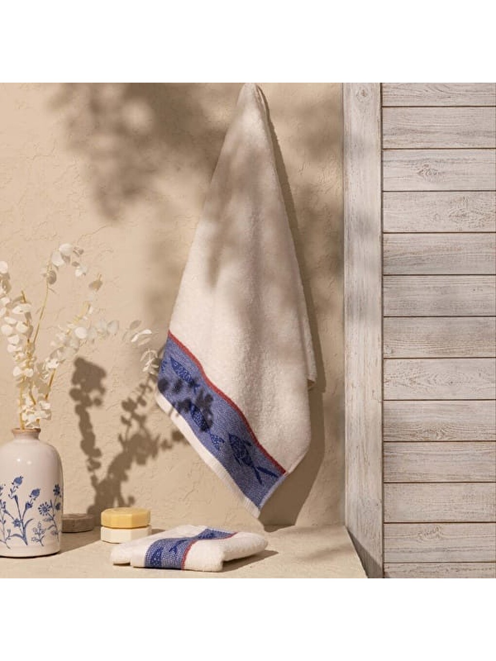 Soft Fisk Yüz Havlusu - Ekru - 50x90 cm-1