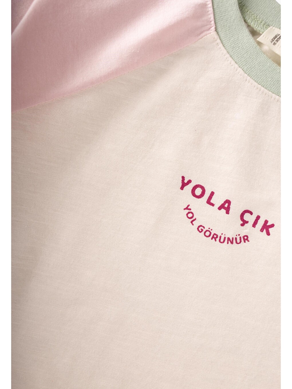 Mevsimlik Reglan Kol T-shirt Takım 2-10 Yaş Ekru Bordo-2