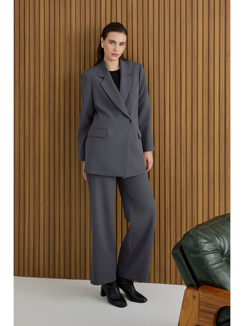 Antrasit Dokuma Ceket