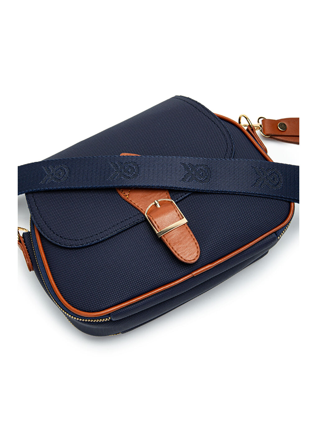 Çok Gözlü Suni Deri Kadın Çapraz Çanta Dave Lacivert-5