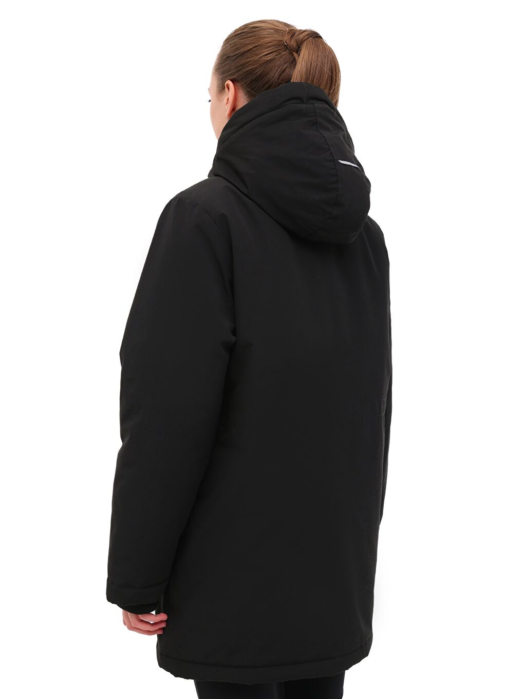 WL 3NORT 5PR Siyah Kadın Uzun Kaban-1