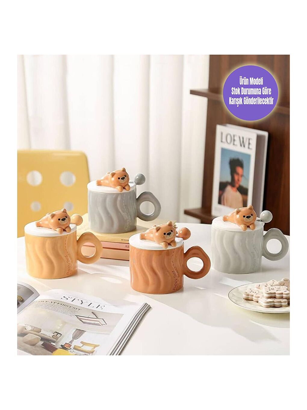 Karışık Tembel Ayıcık Temalı Seramik Kupa-1