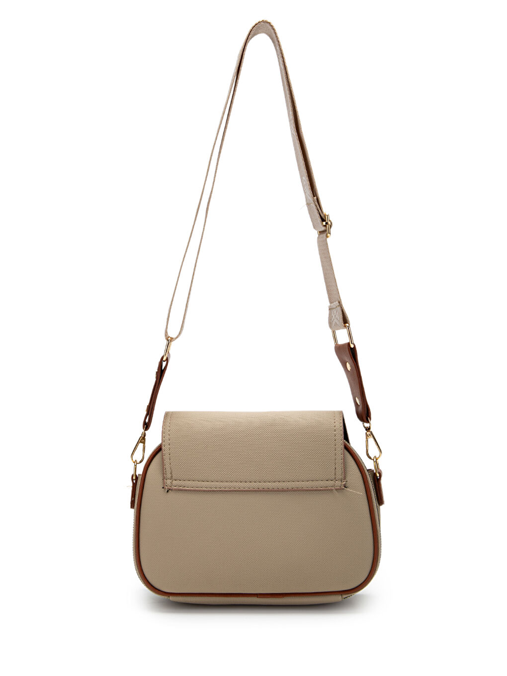 Bej Çok Gözlü Suni Deri Kadın Çapraz Çanta Dave Vizon-2