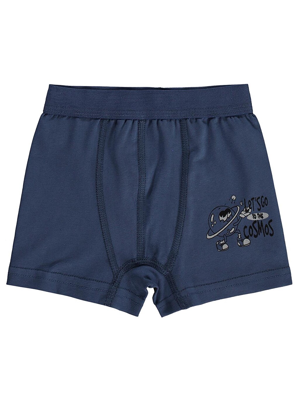 Beyaz Boys Space 2-12 Yaş Erkek Çocuk 2'li Boxer - Standart-1