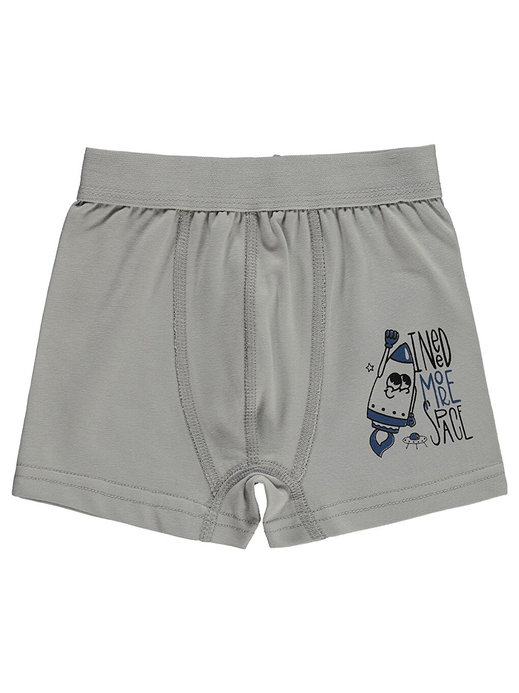 Beyaz Boys Space 2-12 Yaş Erkek Çocuk 2'li Boxer - Standart-2