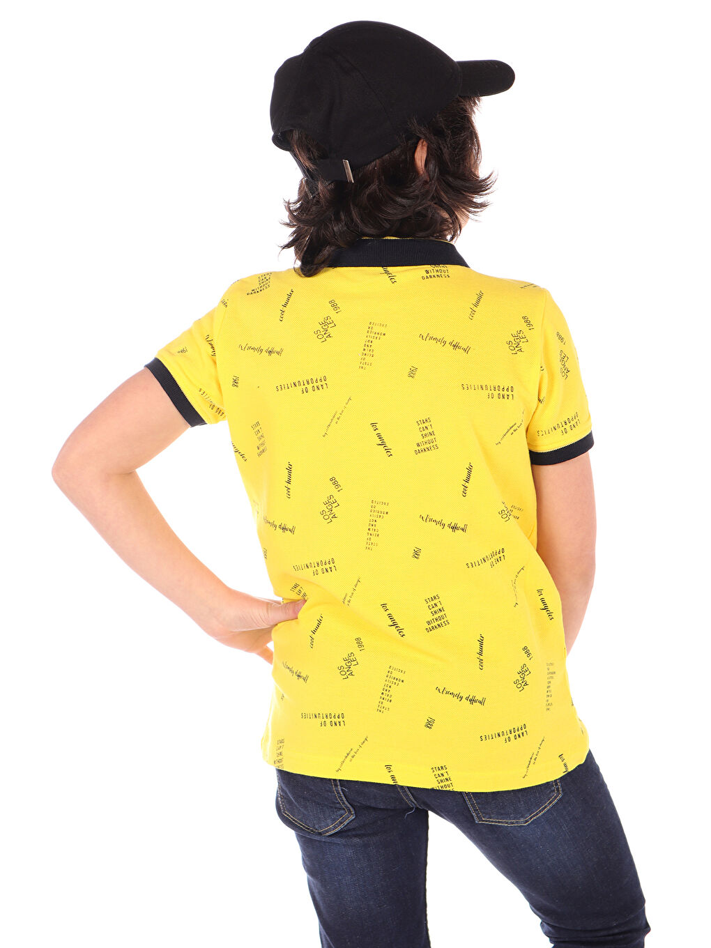 Sarı Erkek Çocuk Komple Baskılı Tişört-2