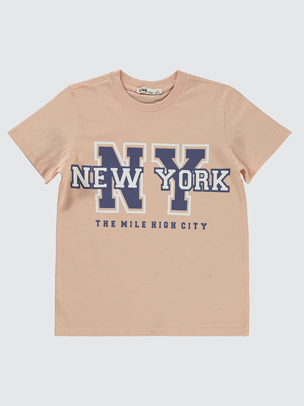 Pembe Boys Erkek Çocuk Tişört 6-9 Yaş Somon