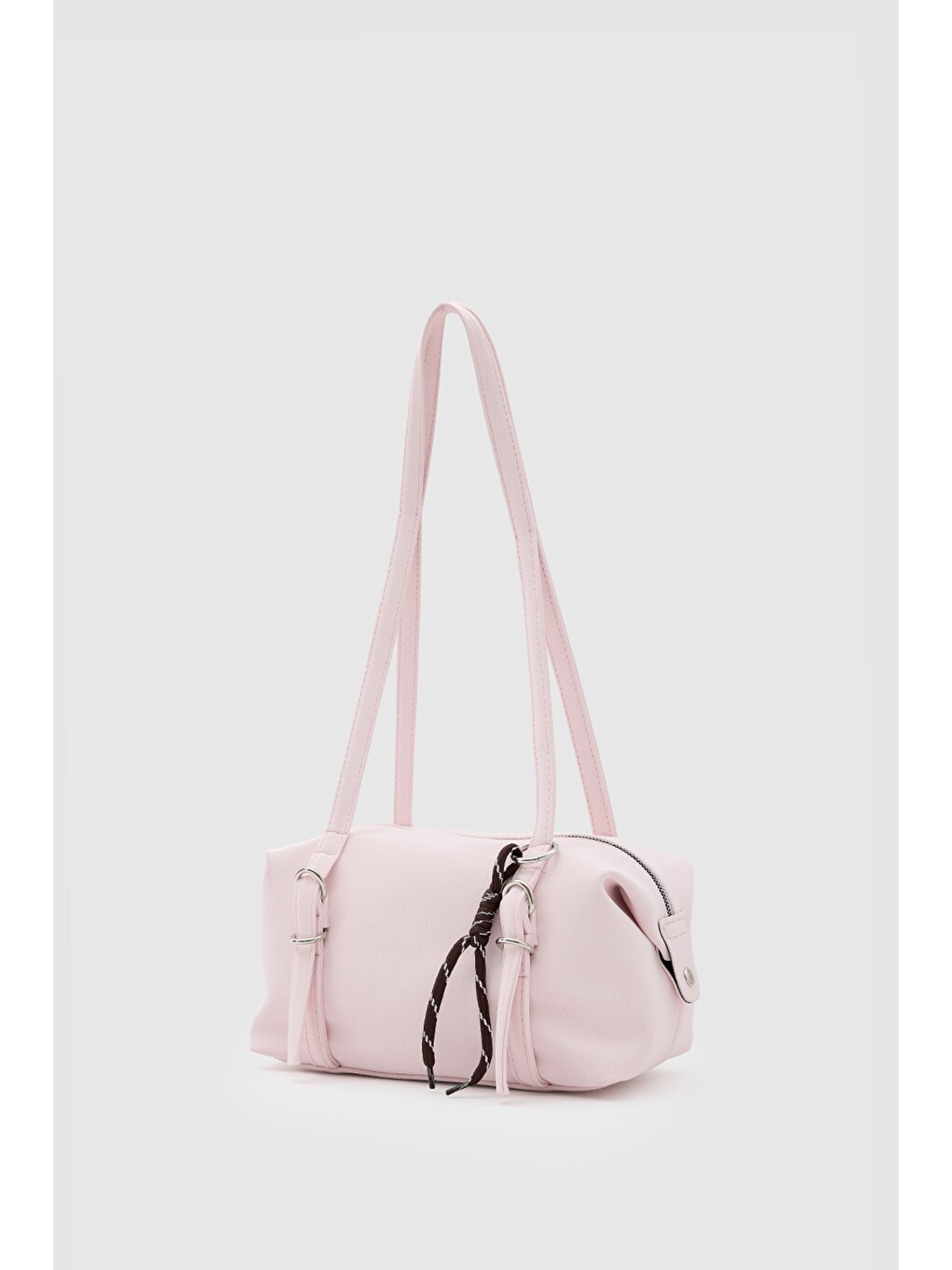 Gia Charmlı Oval Çanta Pudra Pembe-4