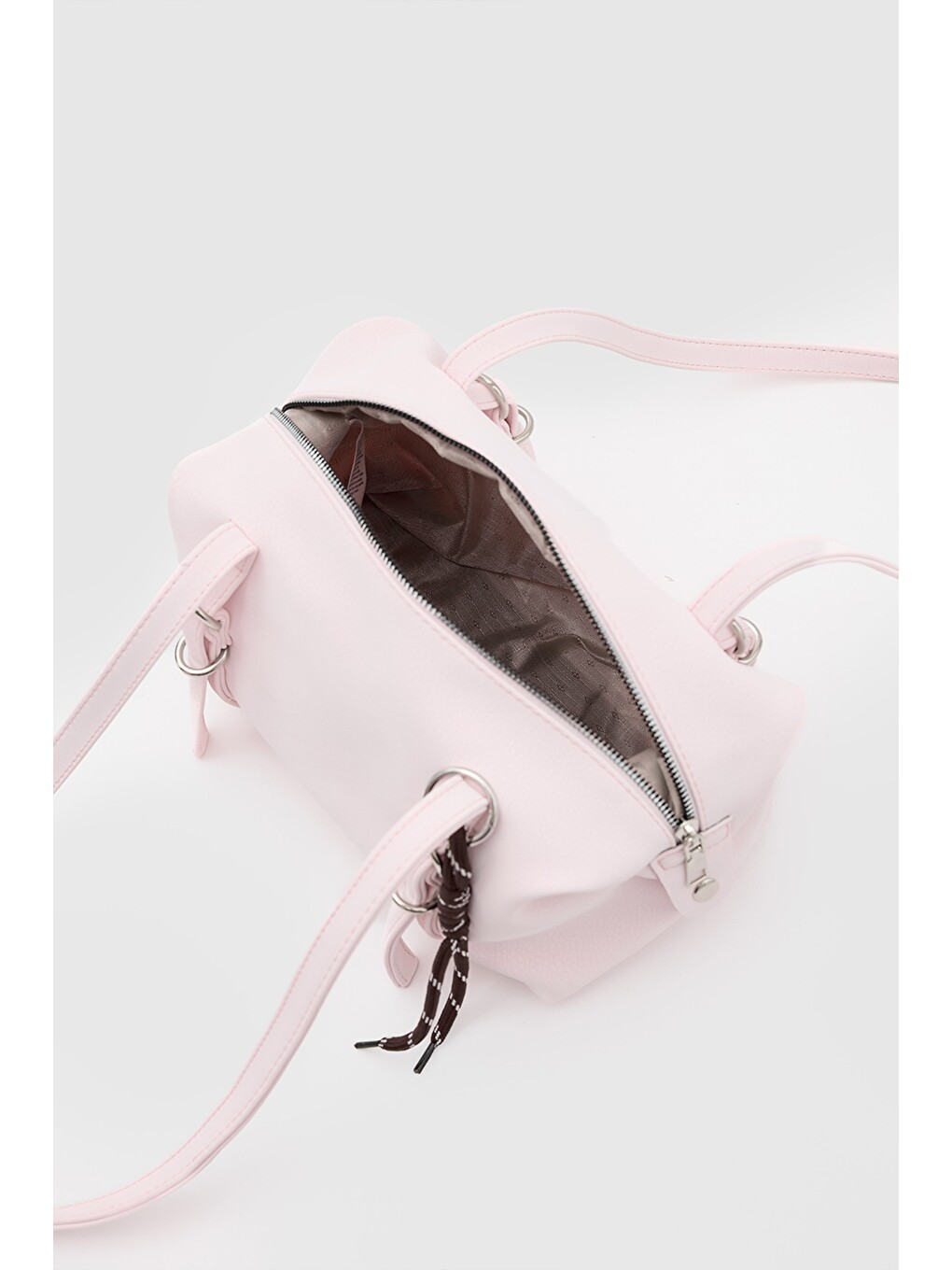 Gia Charmlı Oval Çanta Pudra Pembe-7