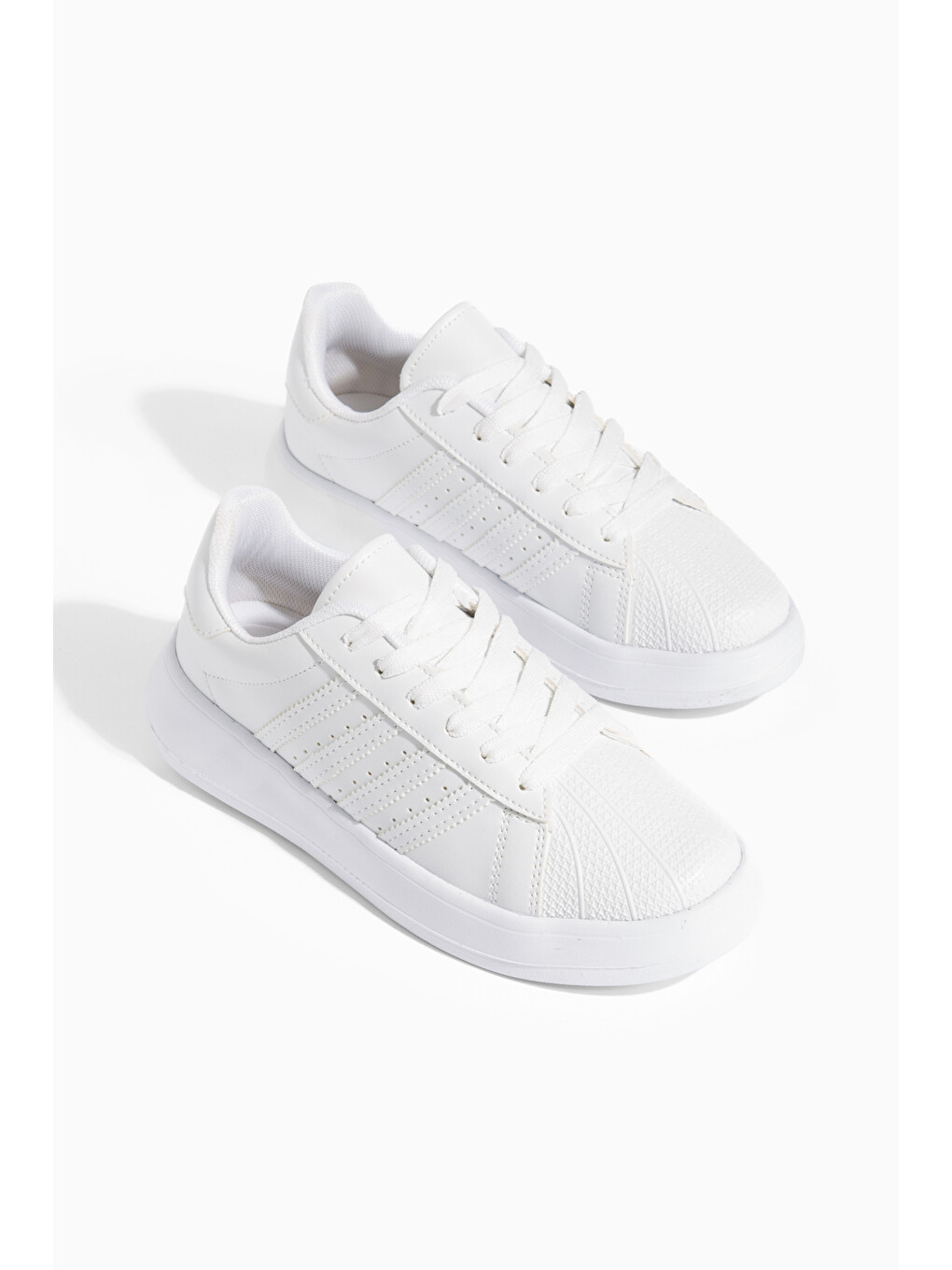 Beyaz D0595 Günlük Oroptedik Kadın Sneaker Spor Ayakkabı-3