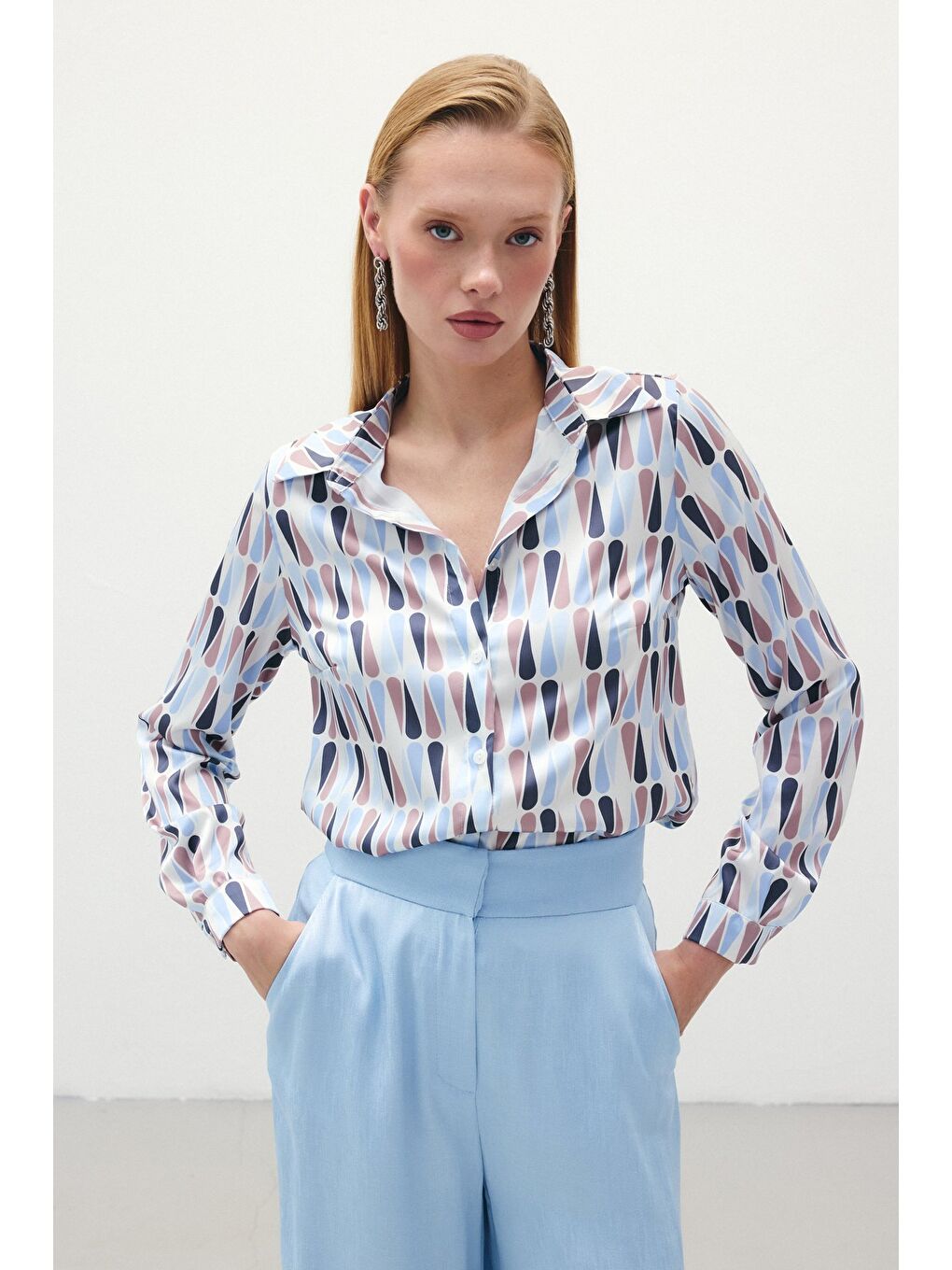 Düz Klasik Gömlek - Bebe Mavi