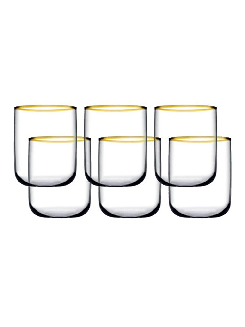 Renksiz 420112 Iconic Golden Touch 6'lı Bardak - 280 cc