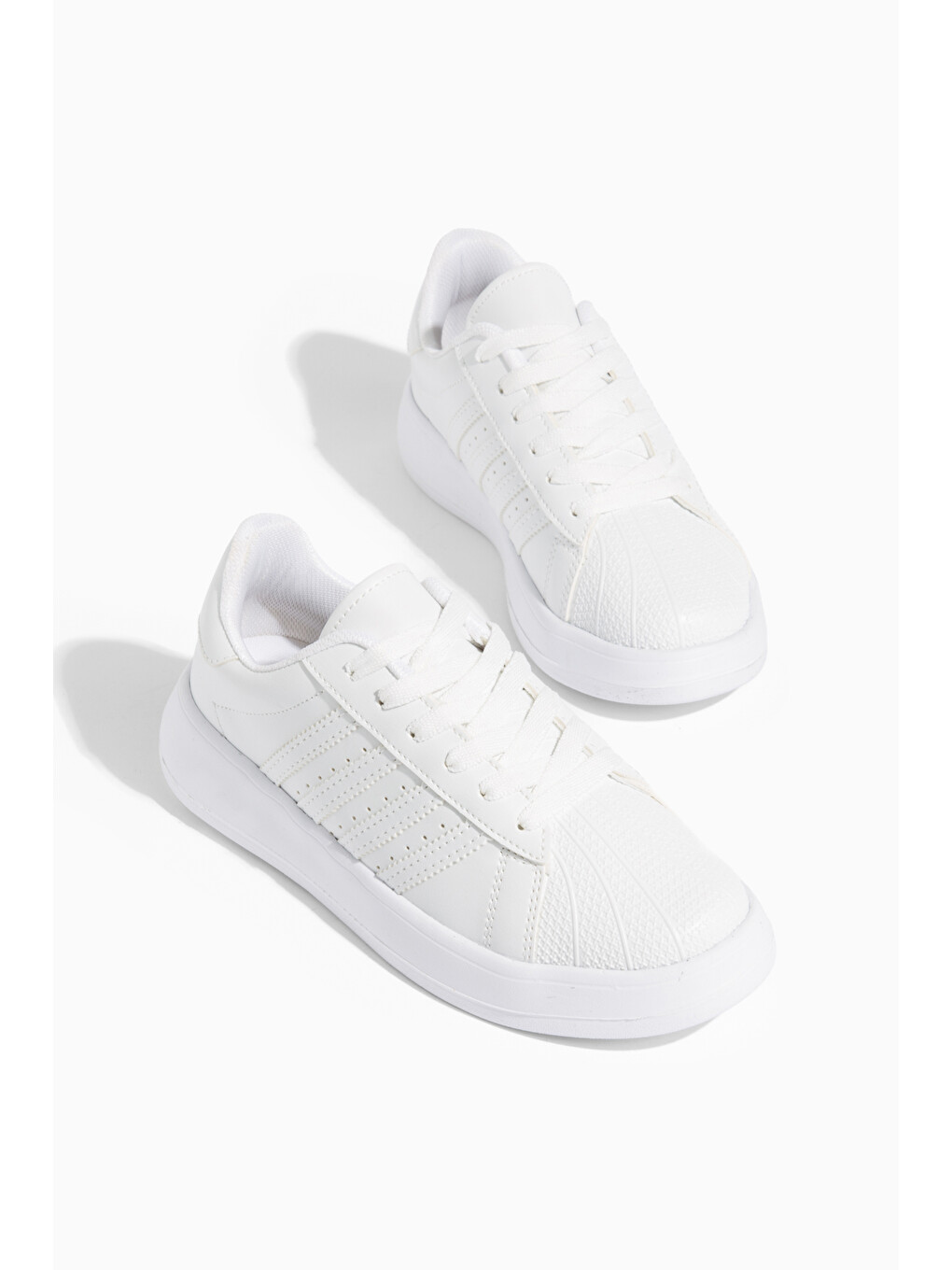 Beyaz D0595 Günlük Oroptedik Kadın Sneaker Spor Ayakkabı-4