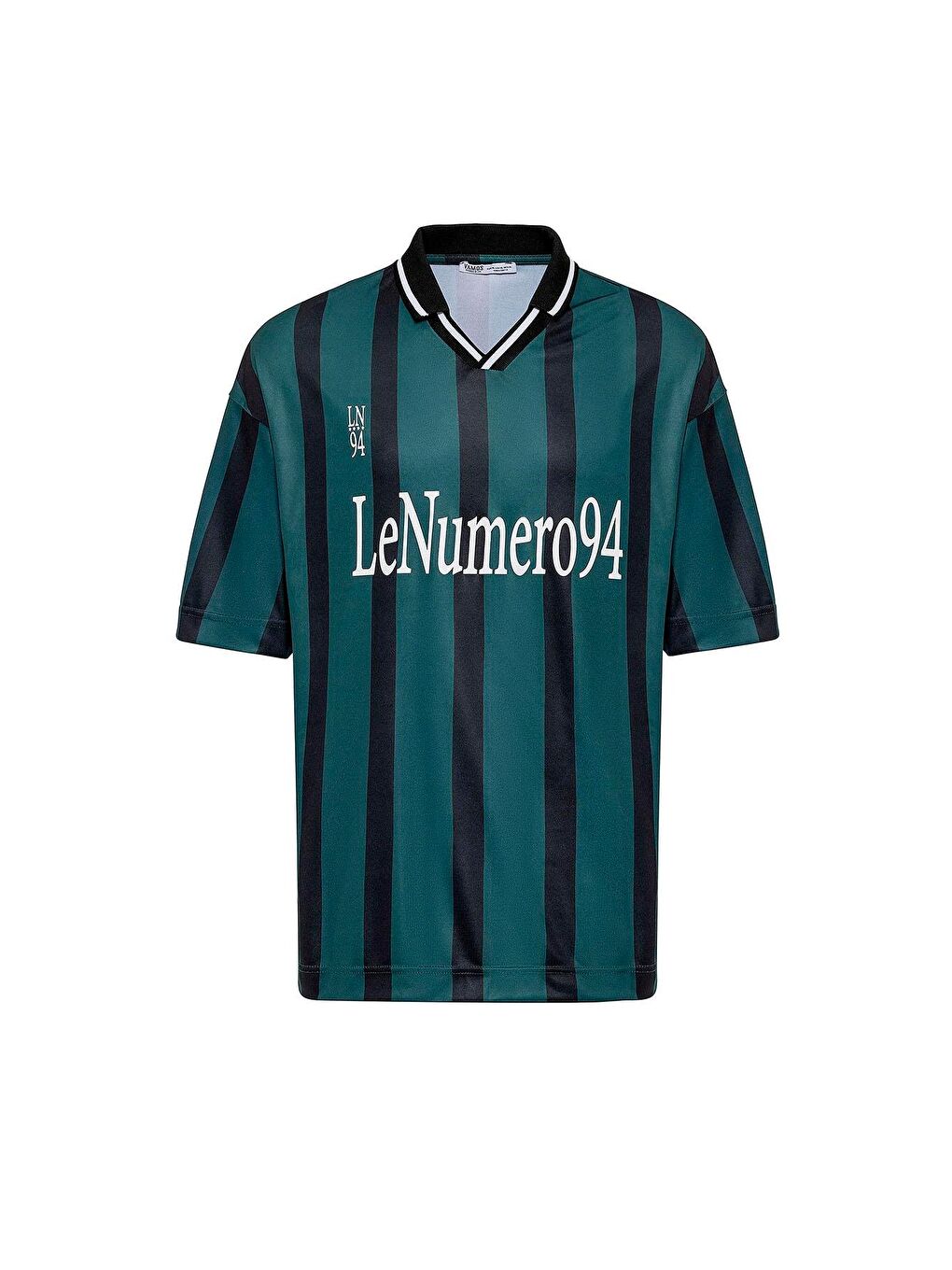 Yeşil Oversize Baskılı Forma Tişört Nefti-1