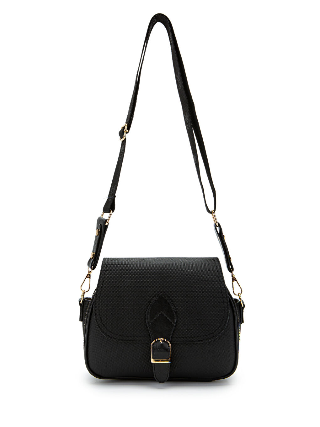 Çok Gözlü Suni Deri Kadın Çapraz Çanta Dave Siyah