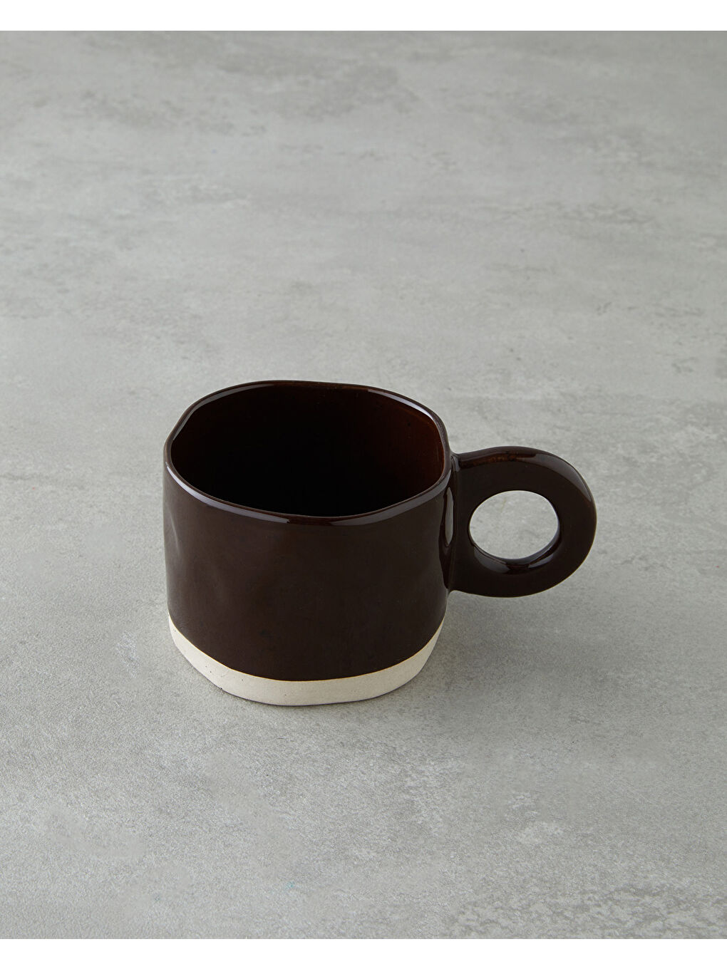 Splashy Stoneware Kupa 300 ml Koyu Kahverengi-1