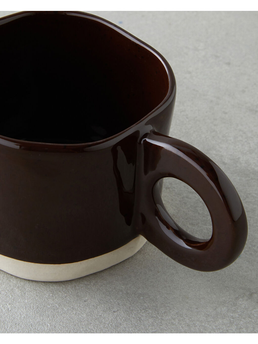 Splashy Stoneware Kupa 300 ml Koyu Kahverengi-2