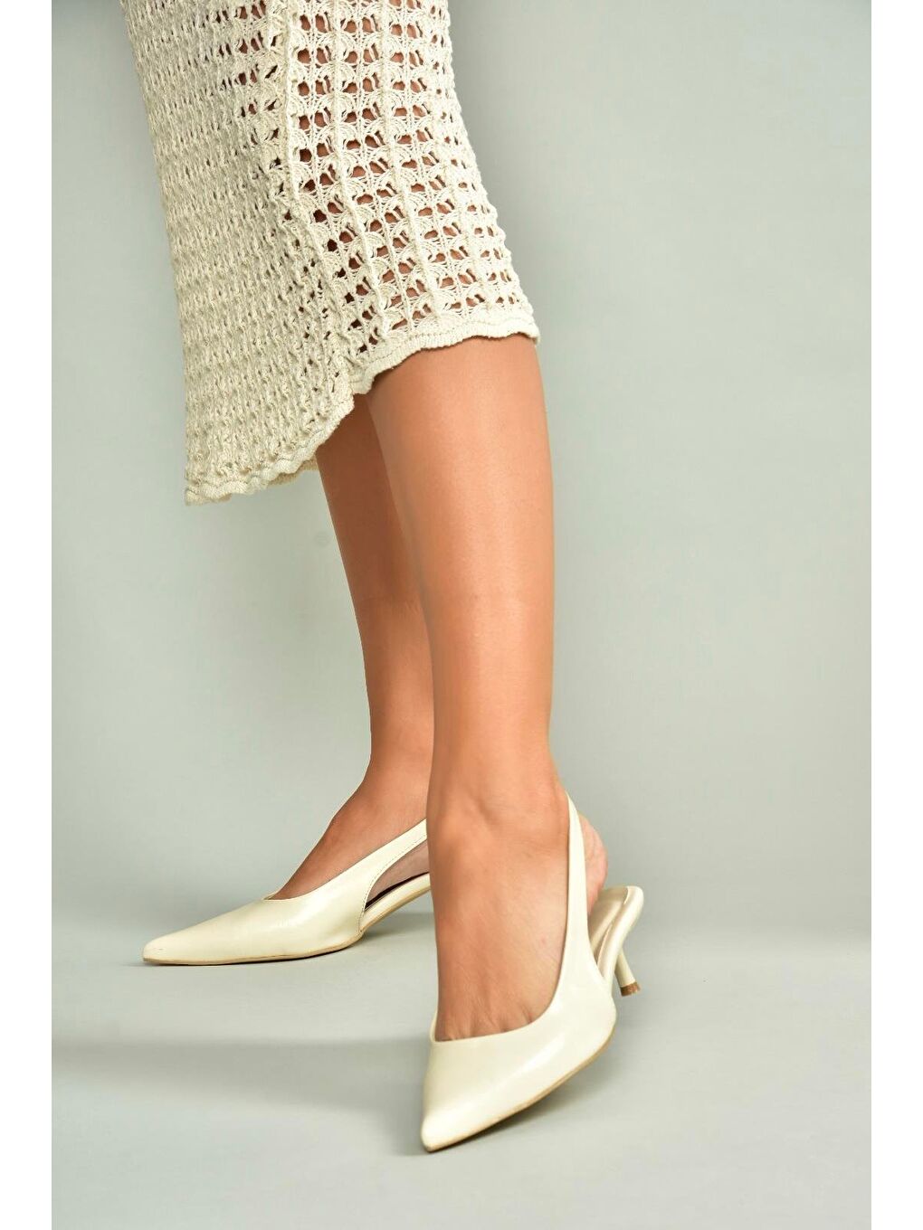 Bej Kadın Topuklu Ayakkabı U5184398-2