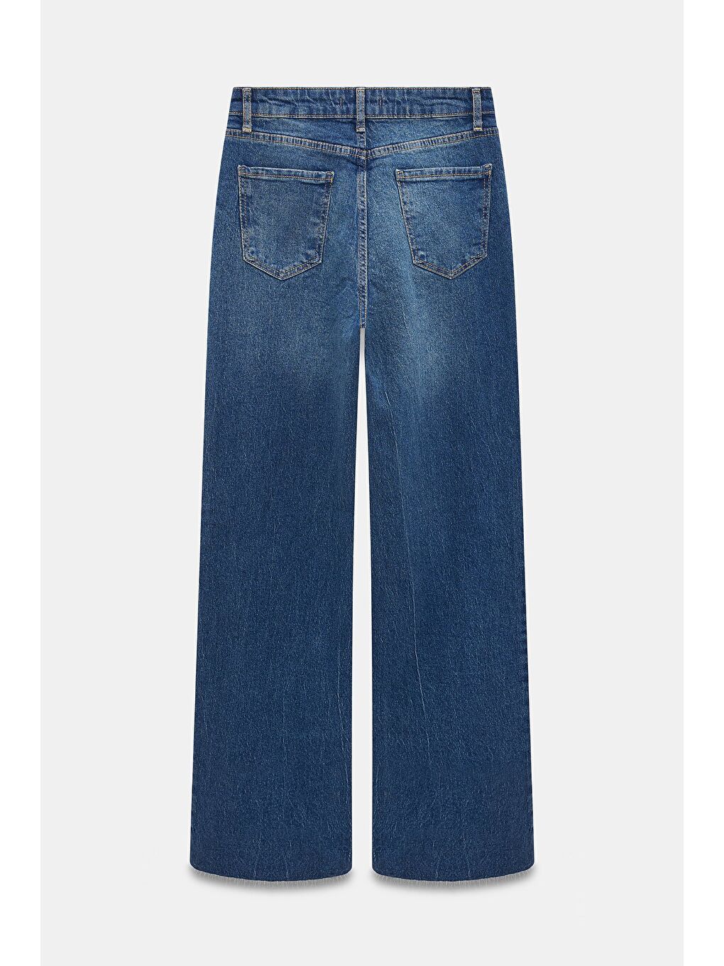 Mavi Kadın Yüksek Bel Wide Leg Ham Paça (Kesik) Jean Pantolon - Street Style-6