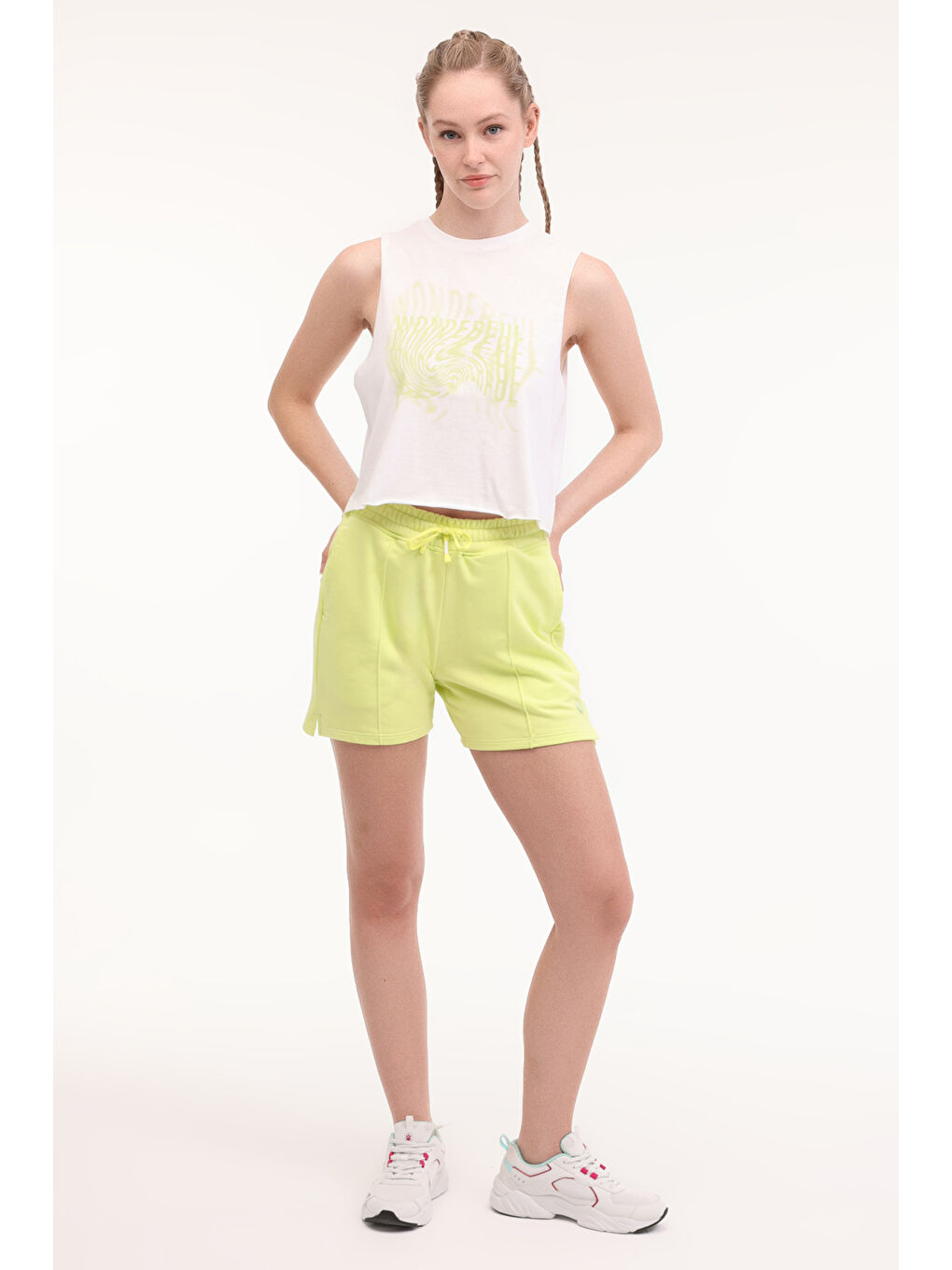 WL FUJI 20F209 5FX Sarı Kadın Şort-2