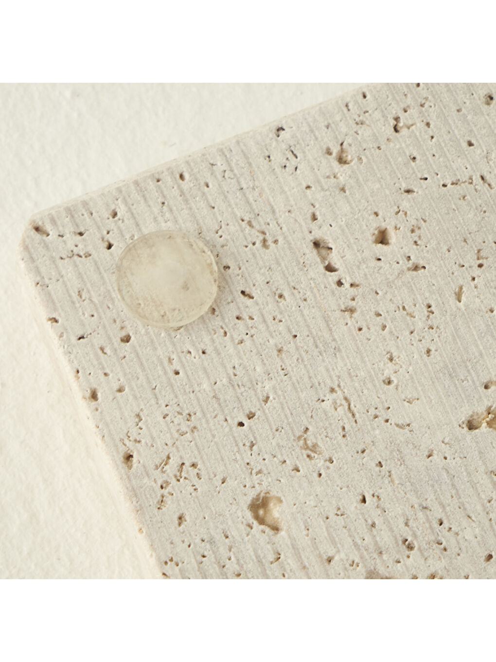 Bej Ephesus 4'lü Traverten Bardak Altlığı (10x10 cm)-1