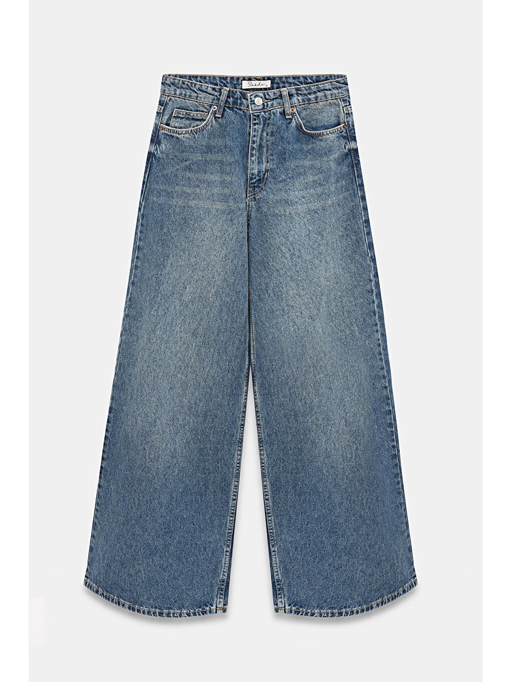 Mavi Kadın Yüksek Bel Wide Leg Bol Paça Jean Pantolon - '90 Vintage-5