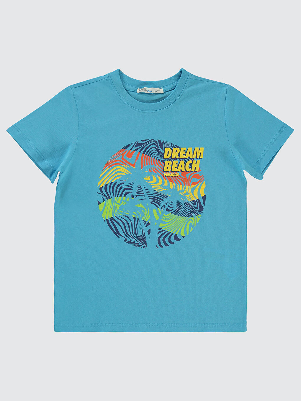 Boys Erkek Çocuk Tişört 6-9 Yaş Turkuaz