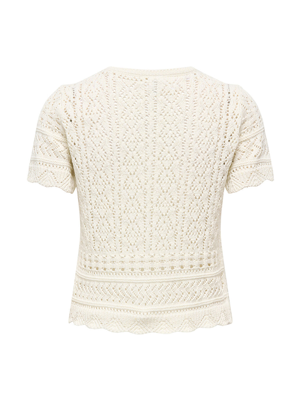 Ekru Onlelke Pamuklu Regular Fit Örme Bisiklet Yaka Kadın Kazak 15370940-5