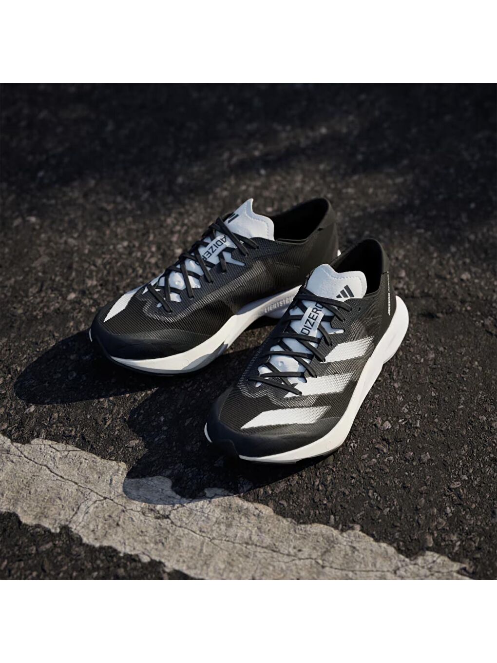 Siyah Adizero Adios 8 Kadın Yol Koşusu Ayakkabısı-3