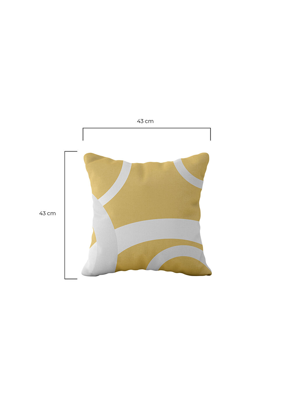 Optica Modern Geometrik Desenli 4’lü Kırlent Kılıfı Seti Sarı-Beyaz-1