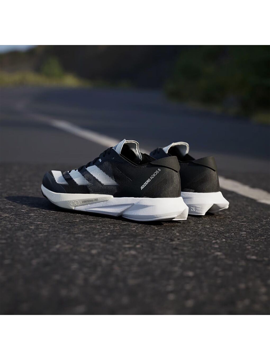 Siyah Adizero Adios 8 Kadın Yol Koşusu Ayakkabısı-5