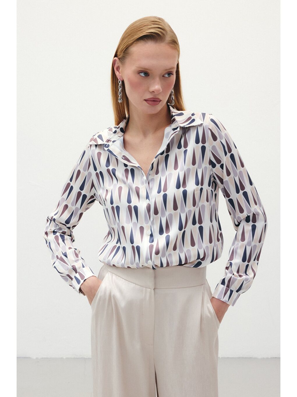 Kahverengi Düz Klasik Gömlek - Kahve-1