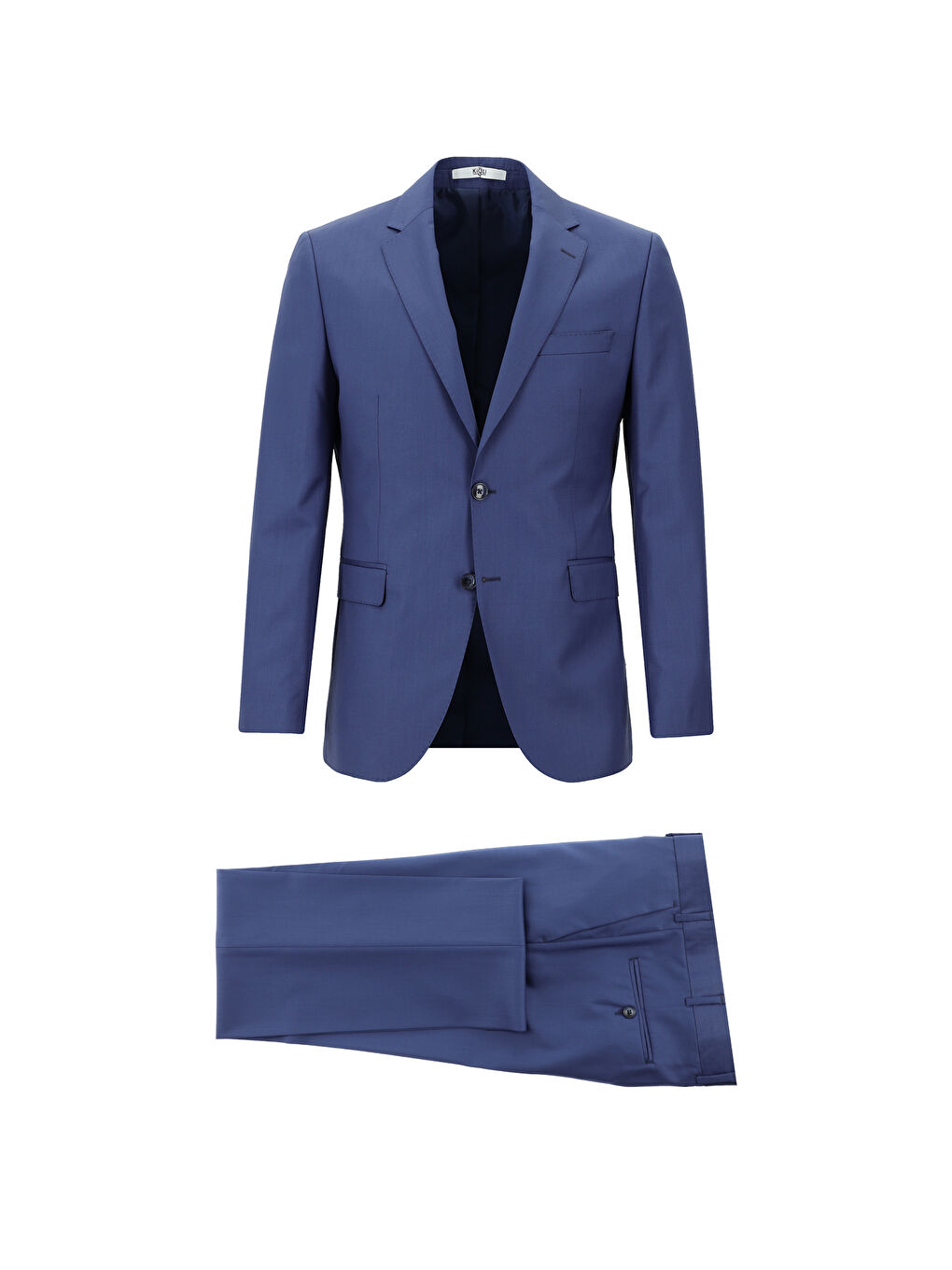 Mavi Slim Fit Dar Kesim Yünlü Klasik Takım Elbise