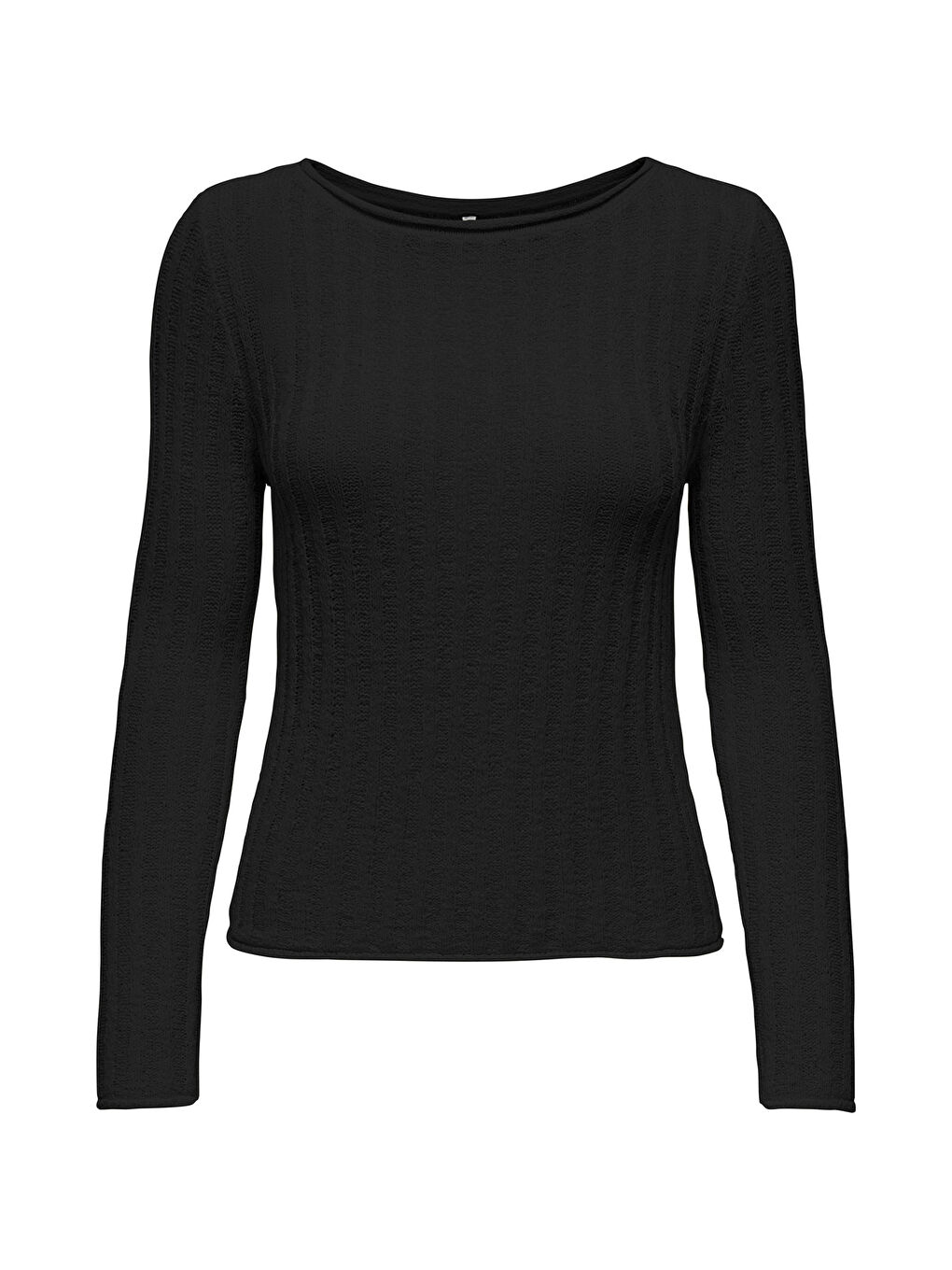 Siyah Onlpamela Slim Fit Bisiklet Yaka Örme Kadın Kazak 15363061