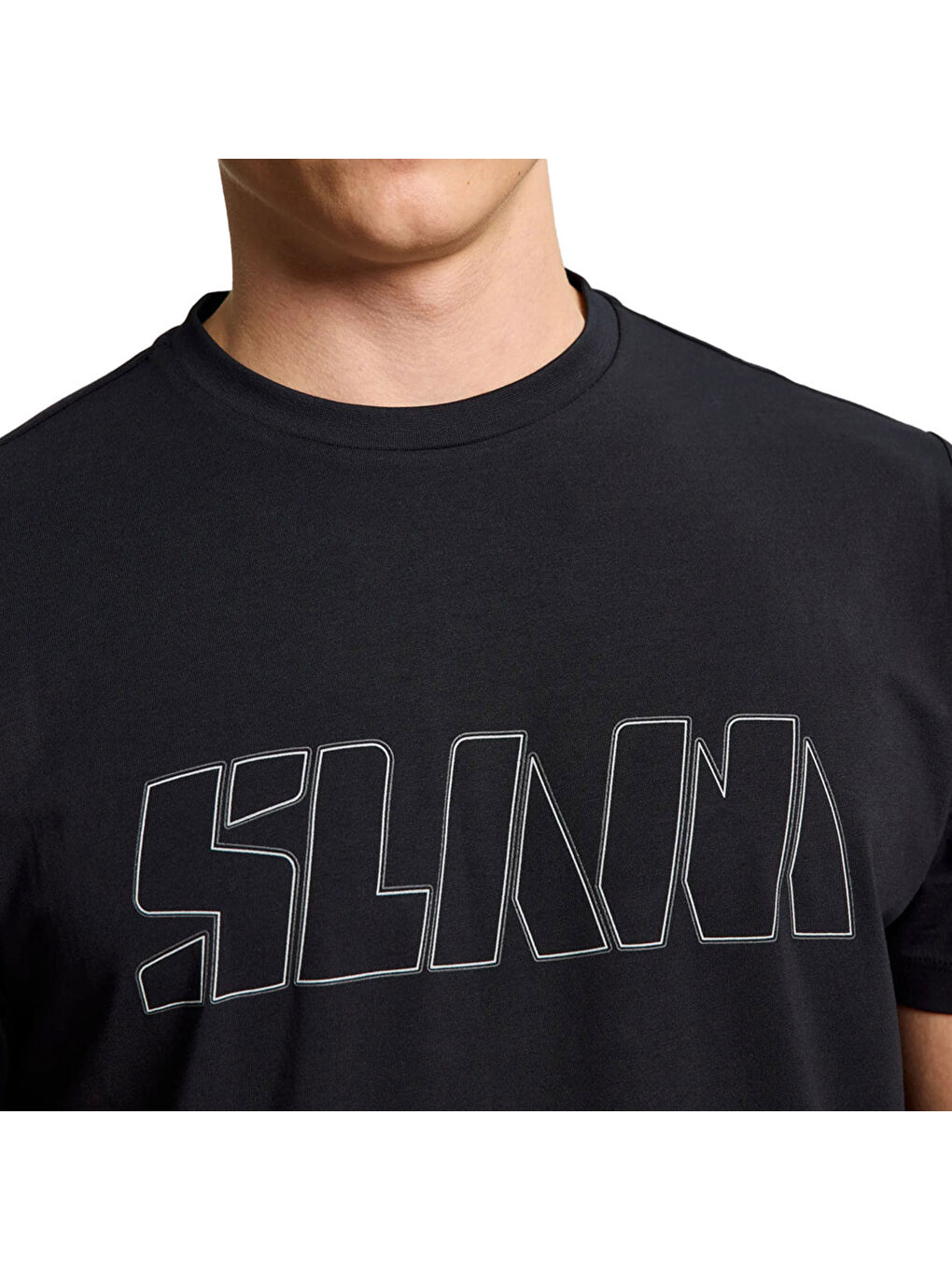 Logo Erkek Siyah Tişört-4