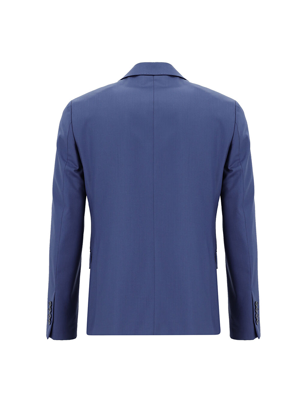 Mavi Slim Fit Dar Kesim Yünlü Klasik Takım Elbise-2