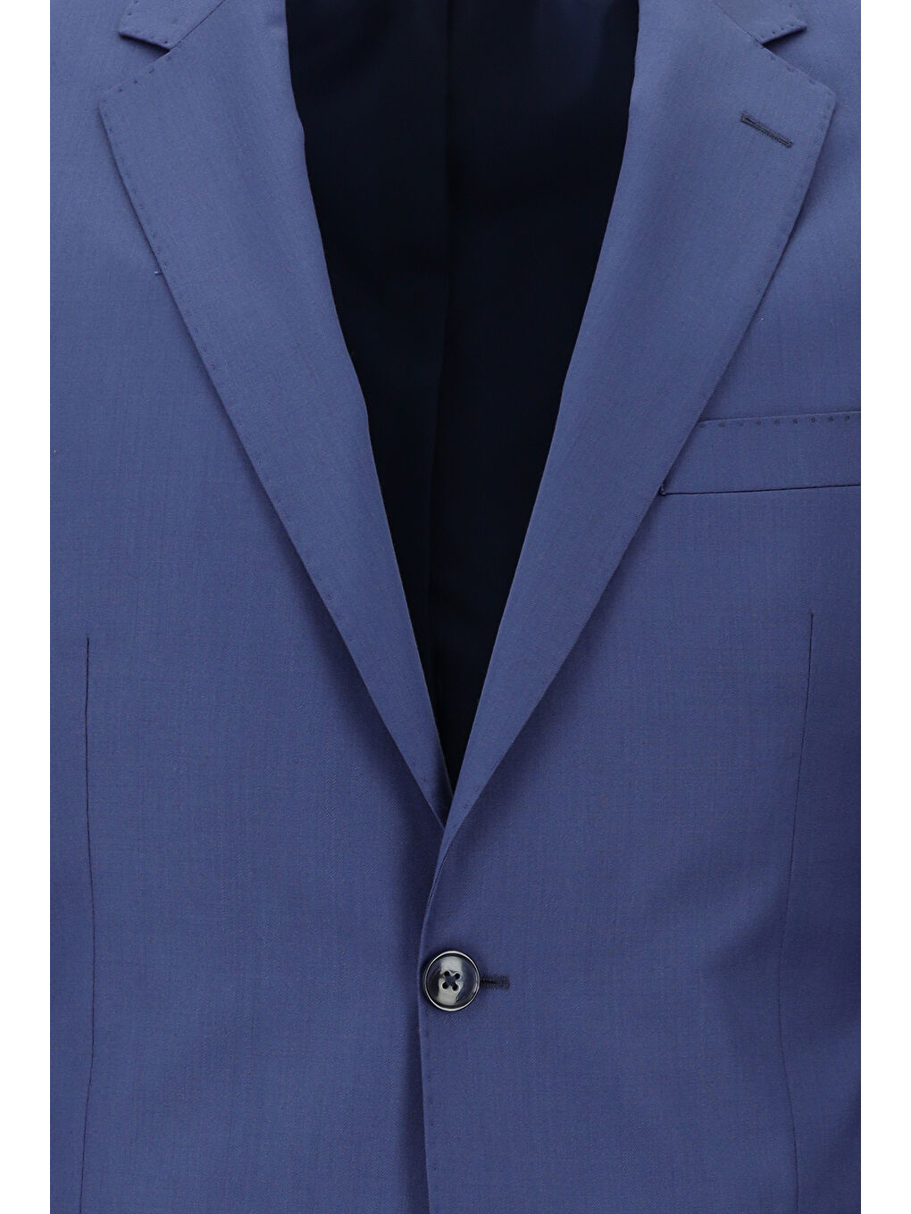 Mavi Slim Fit Dar Kesim Yünlü Klasik Takım Elbise-3