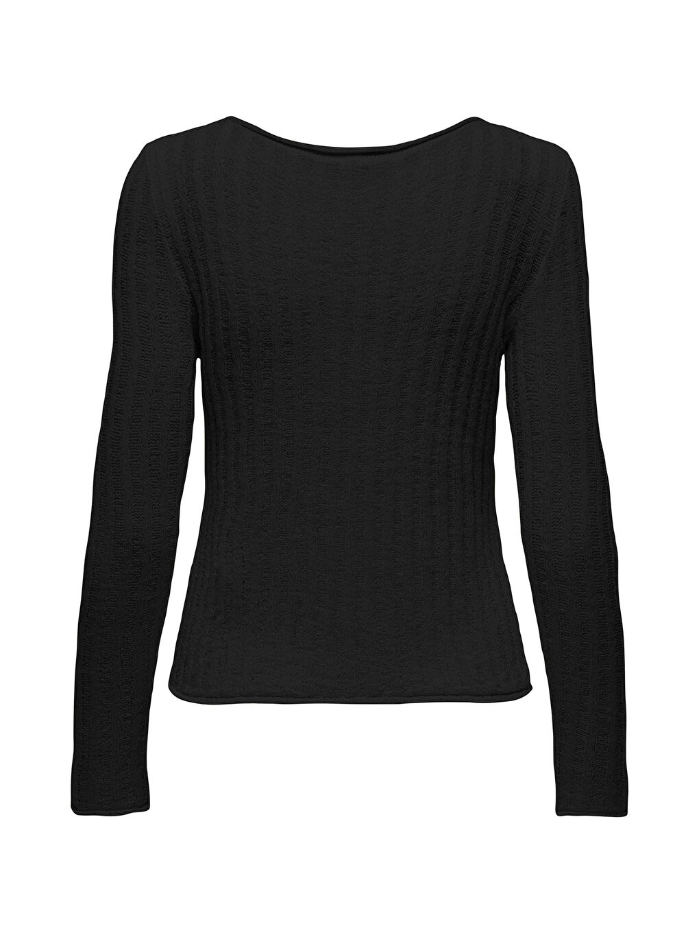 Siyah Onlpamela Slim Fit Bisiklet Yaka Örme Kadın Kazak 15363061-1