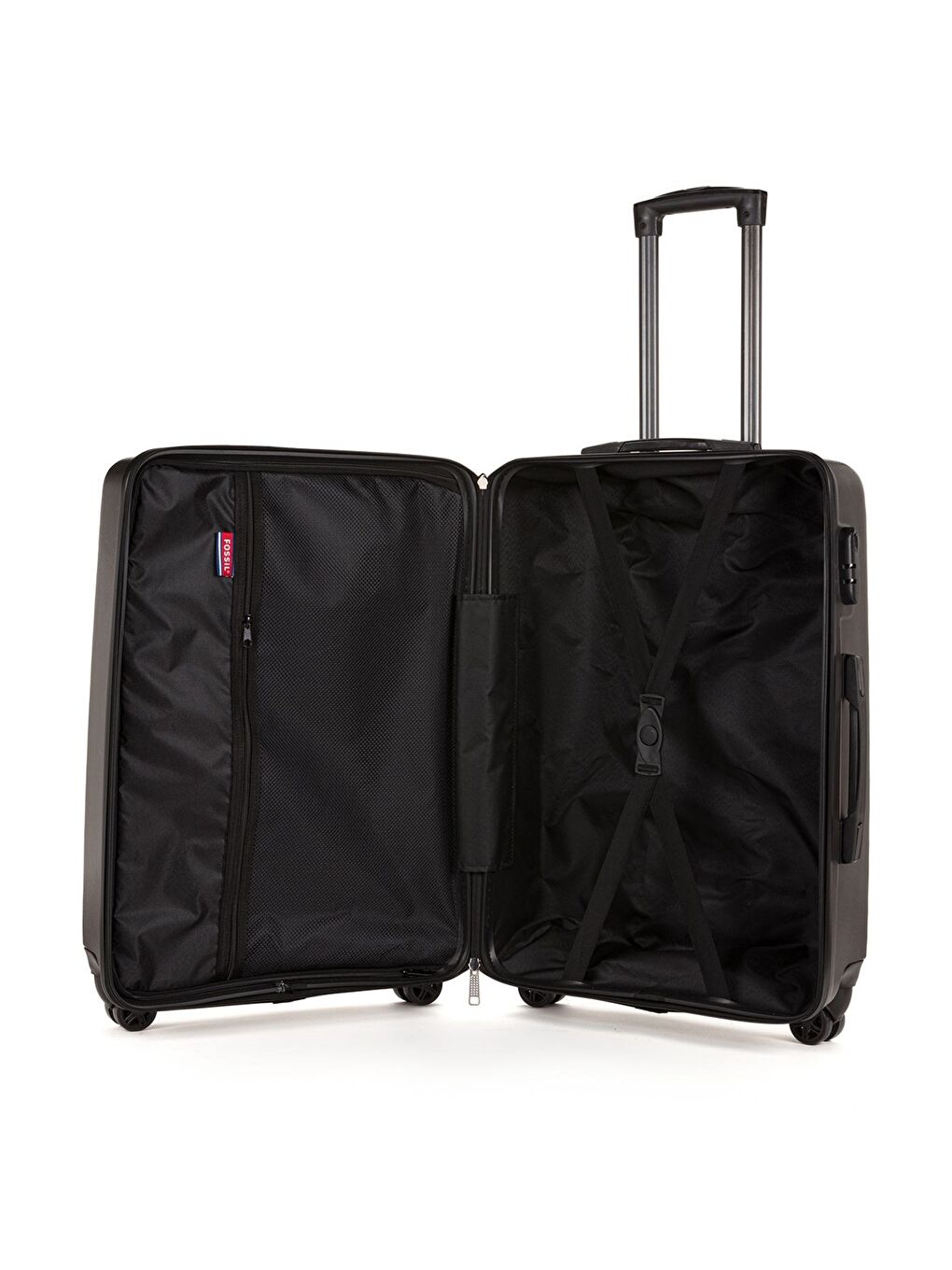 Antrasit ABS Unisex Dalgalı 55cm Orta Boy Valiz FSL119-2