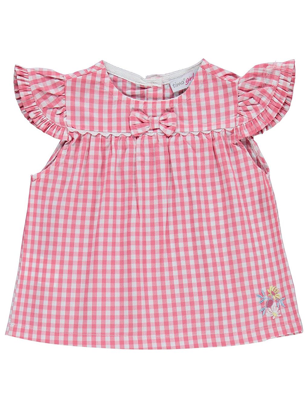 Mercan Eteği Nakışlı Pitikare Takım - Kırmızı-1