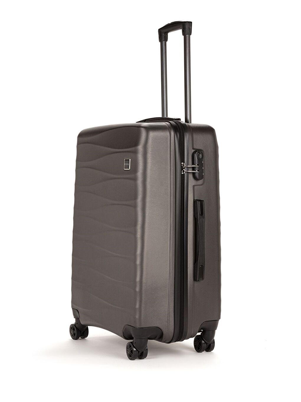 Antrasit ABS Unisex Dalgalı 65cm Orta Boy Valiz FSL119-1