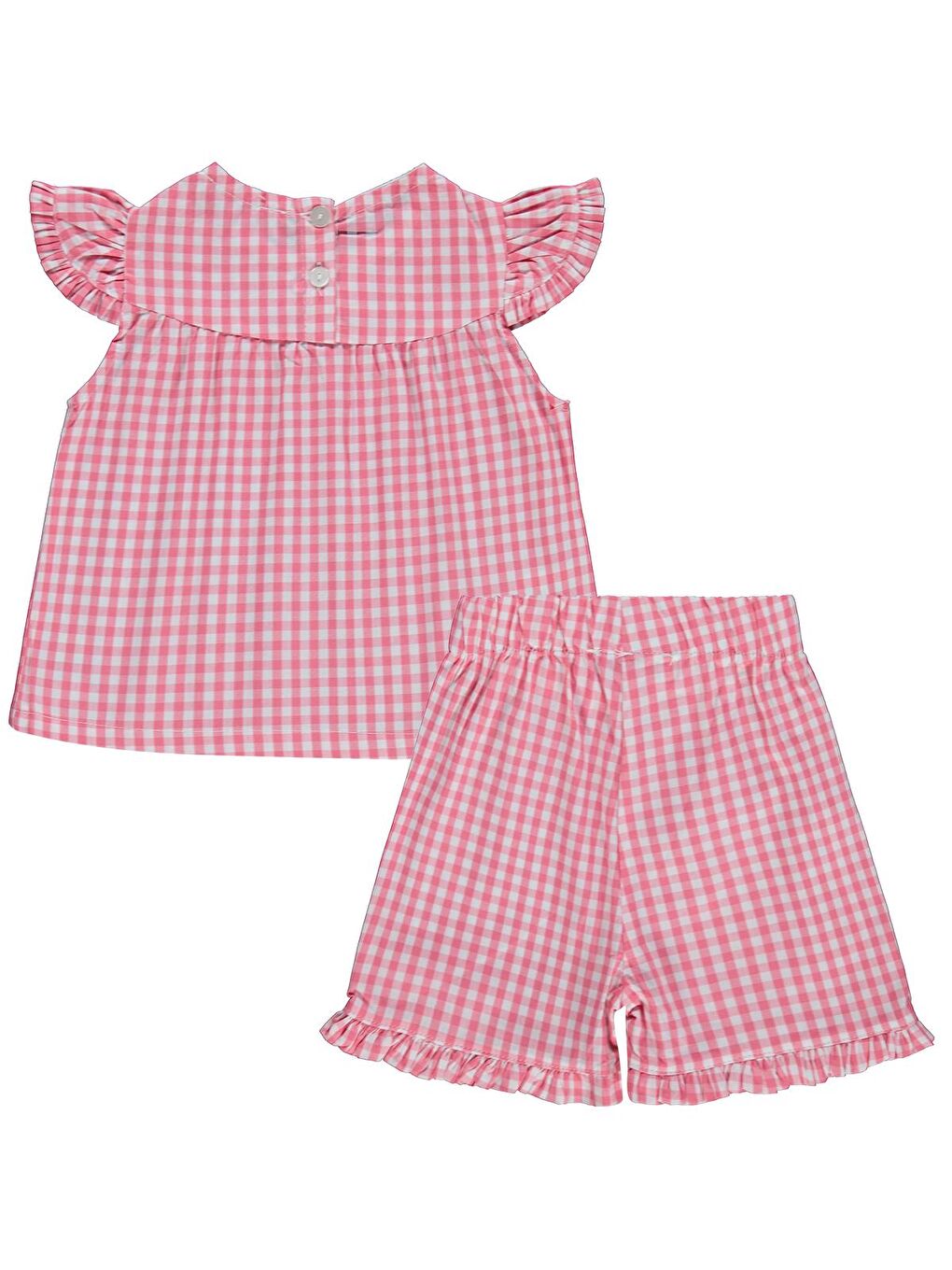 Mercan Eteği Nakışlı Pitikare Takım - Kırmızı-2