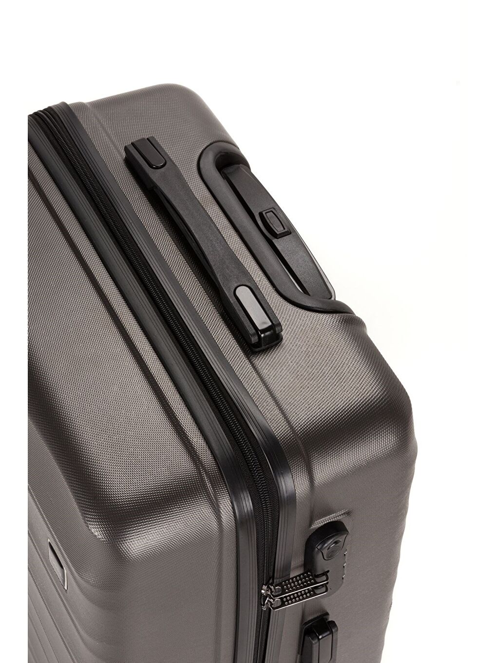 Antrasit ABS Unisex Dalgalı 55cm Orta Boy Valiz FSL119-5