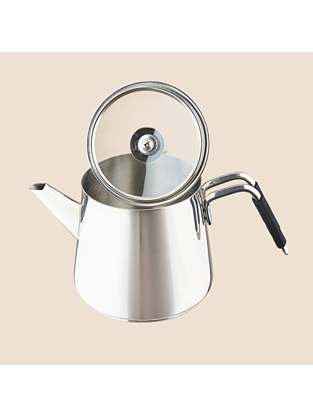 Kitchen Arven Çaydanlık - Gri - 1,25 lt + 600 ml-2