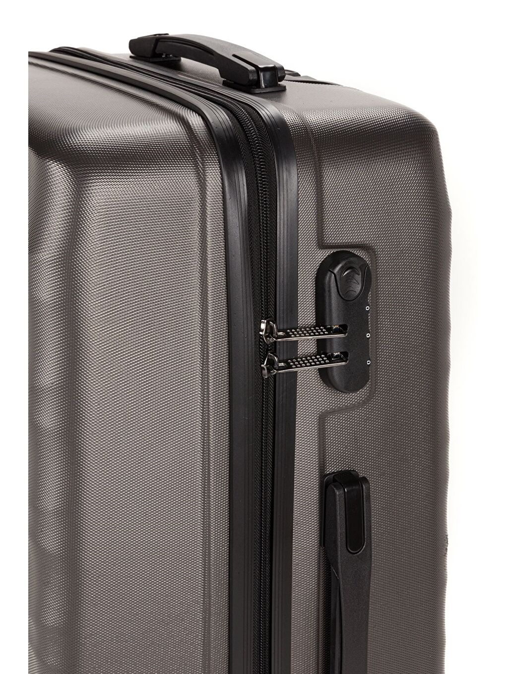 Antrasit ABS Unisex Dalgalı 65cm Orta Boy Valiz FSL119-5