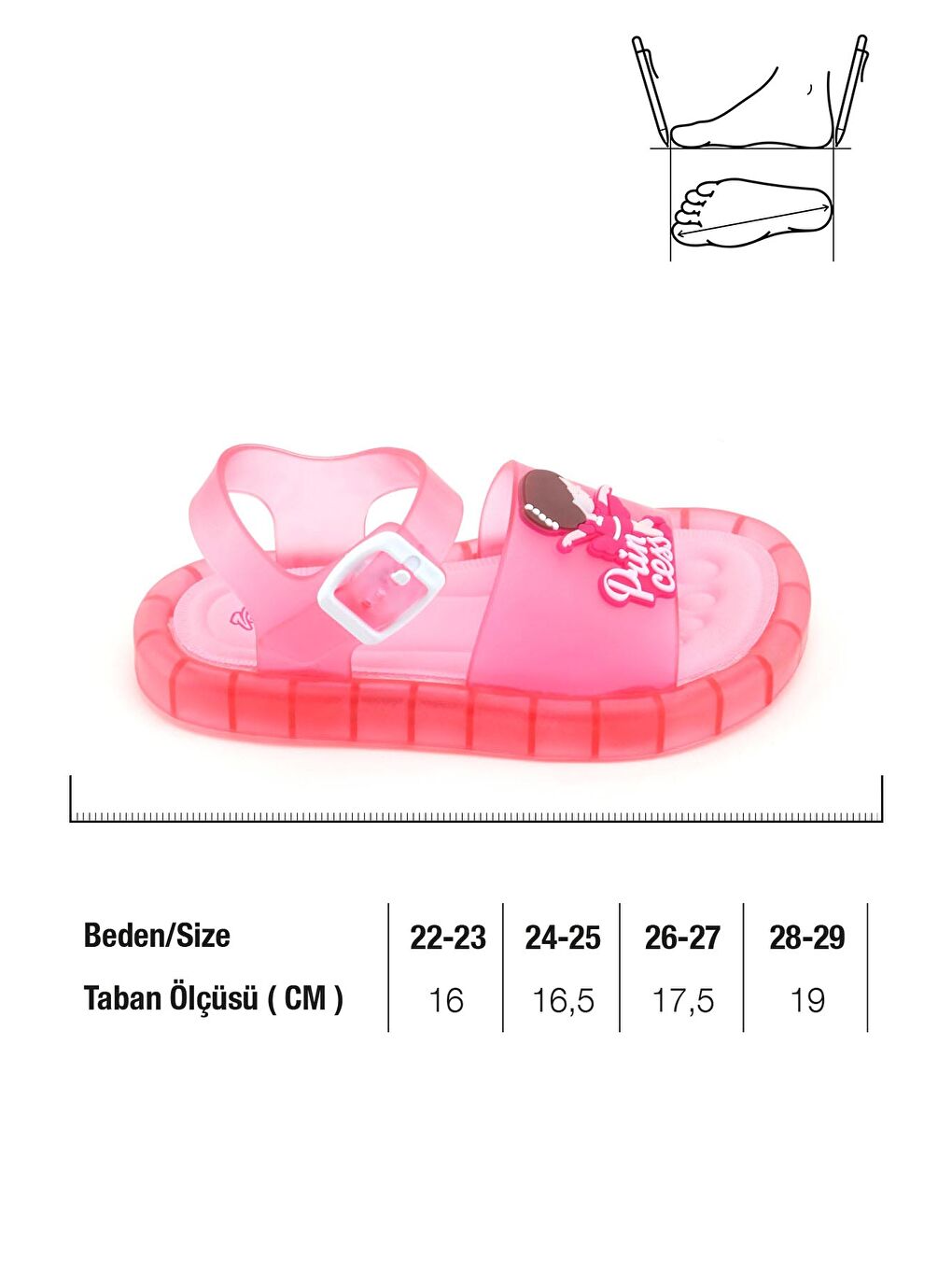 Pembe Prenses Kız Çocuk Yazlık Airblow Tokalı Ayarlanabilir Rahat Işıklı Taban Günlük Sandalet-3