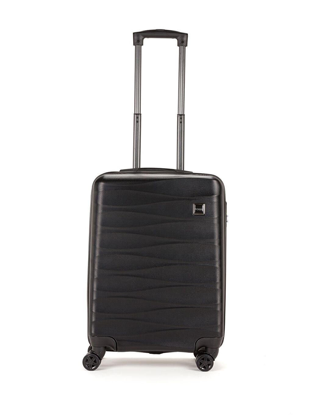 Siyah ABS Unisex Dalgalı 55cm Orta Boy Valiz FSL119