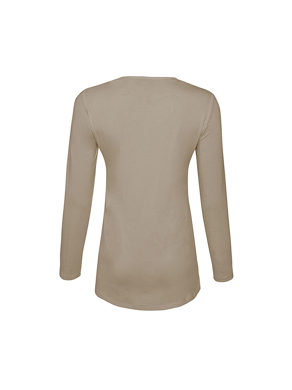 Bej Uzun Kollu Bisiklet Yaka Body-2