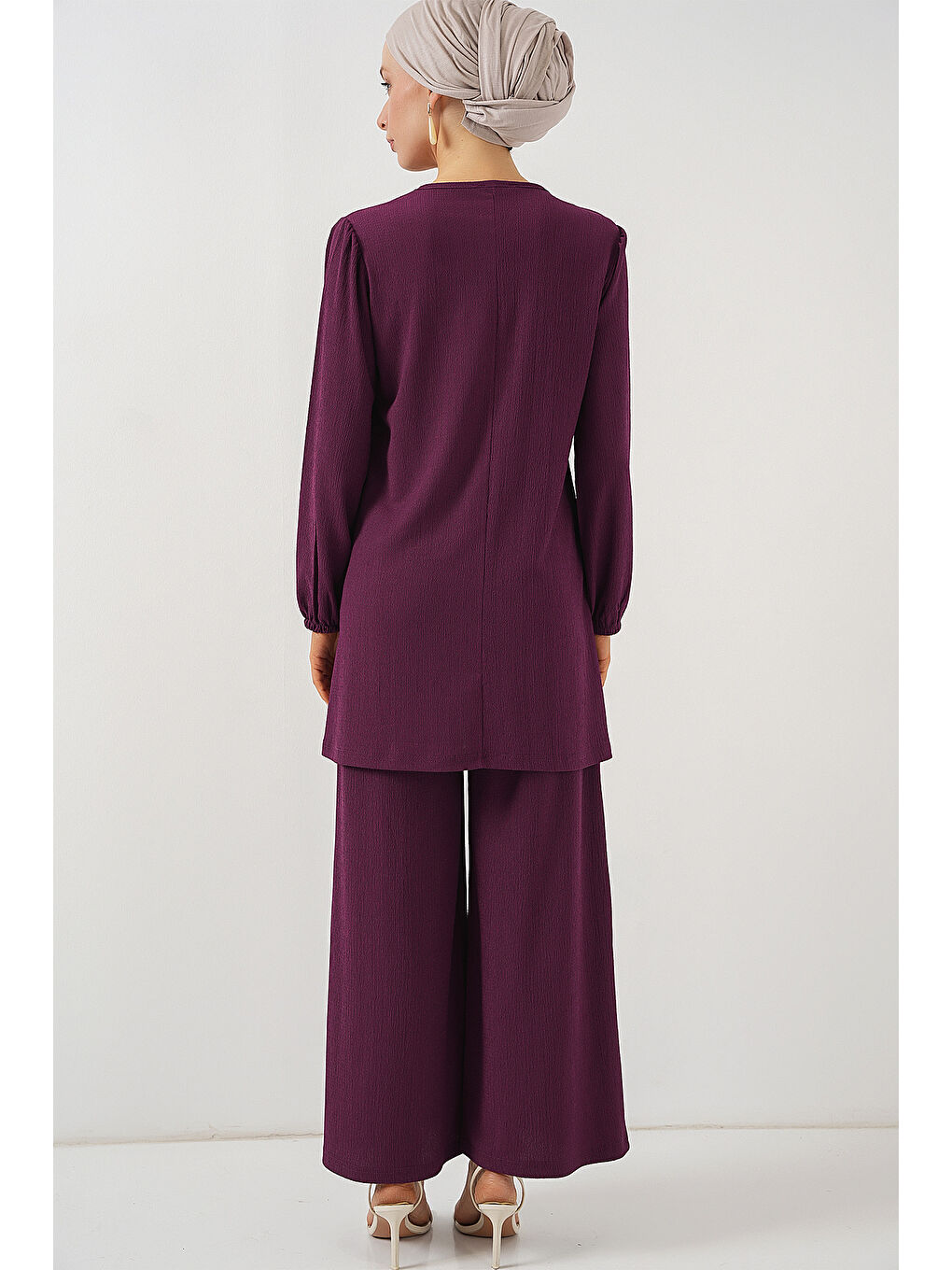 Kadın Tunik Pantolon Alt Üst Takım 6663 - Mor-5