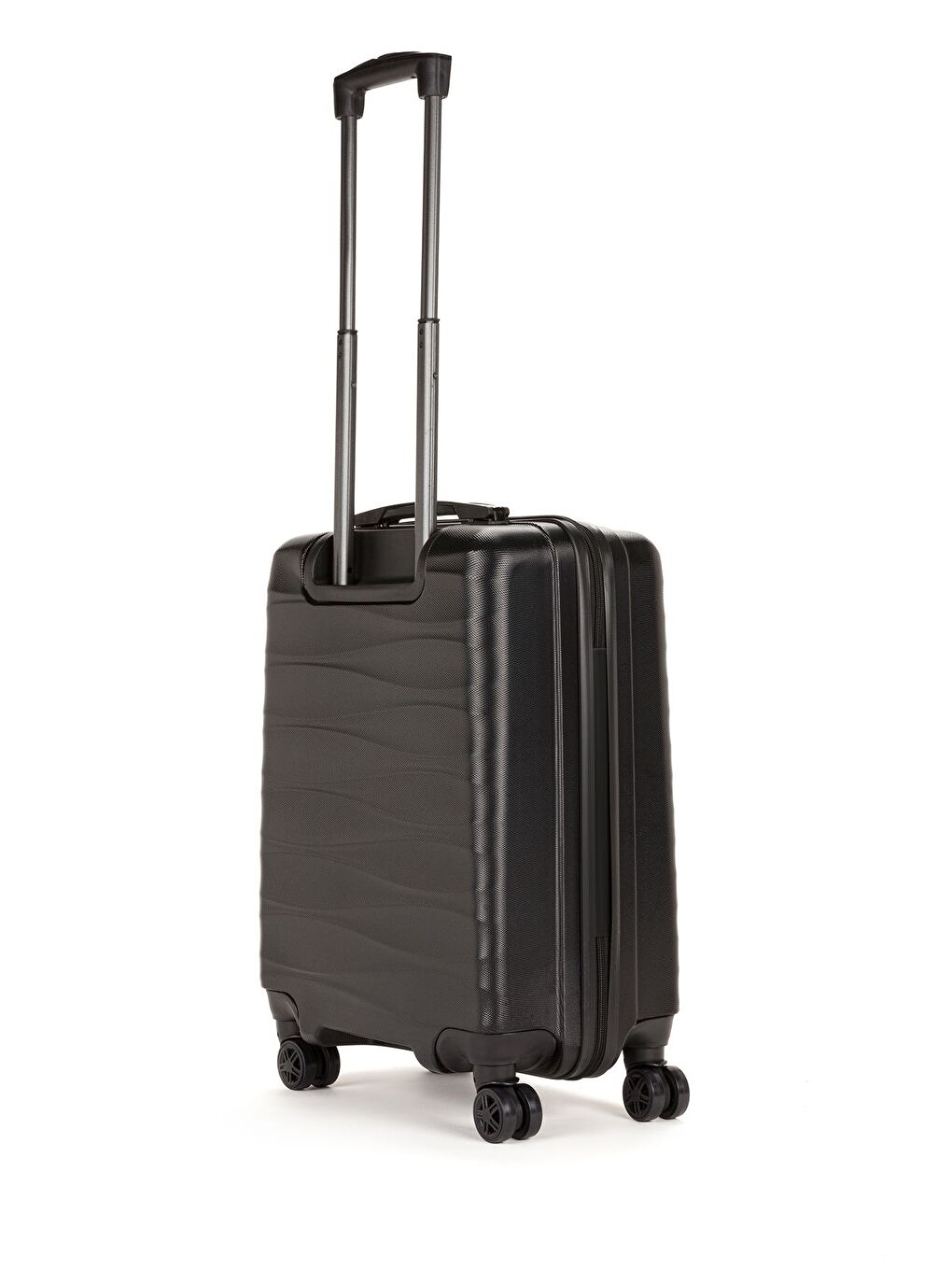 Siyah ABS Unisex Dalgalı 55cm Orta Boy Valiz FSL119-4